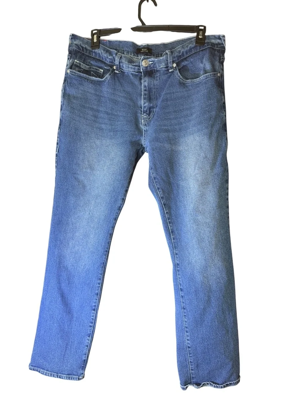 True Religion Ricky Relaxed Straight Jeans Men's Size 36 Blue Denim Actual 40x32